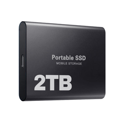 Portable SSD | 2TB | 1050 MB/s | USB-C & USB 3.1 | Plug & Play | Black, Blue & Red