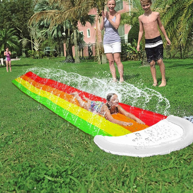 Garden Water Slide | 480×76cm | Built-In Spray | Splash Pool | No Inflation | Ages 8+