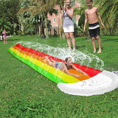 Garden Water Slide | 480×76cm | Built-In Spray | Splash Pool | No Inflation | Ages 8+