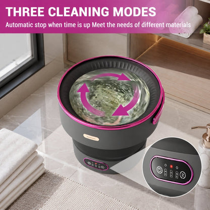 Foldable Washing Machine | 5 Wash Modes | Delicate Fabrics | 40dB | Compact & Portable