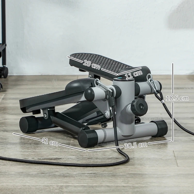 Mini Stepper Exercise Machine | Compact Home Gym | Adjustable Resistance | Grey