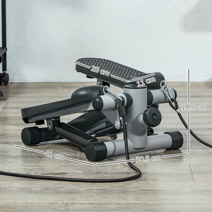 Mini Stepper Exercise Machine | Compact Home Gym | Adjustable Resistance | Grey