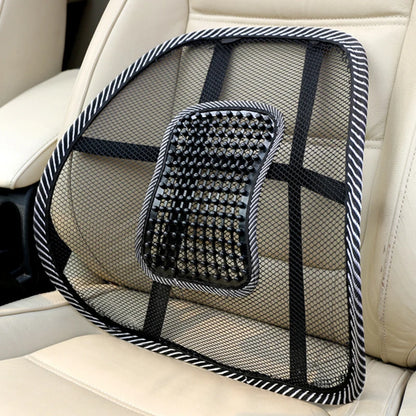 Mesh Back Support Cushion | Lumbar Brace | With or Without Massage Beads | Car, Office & Home