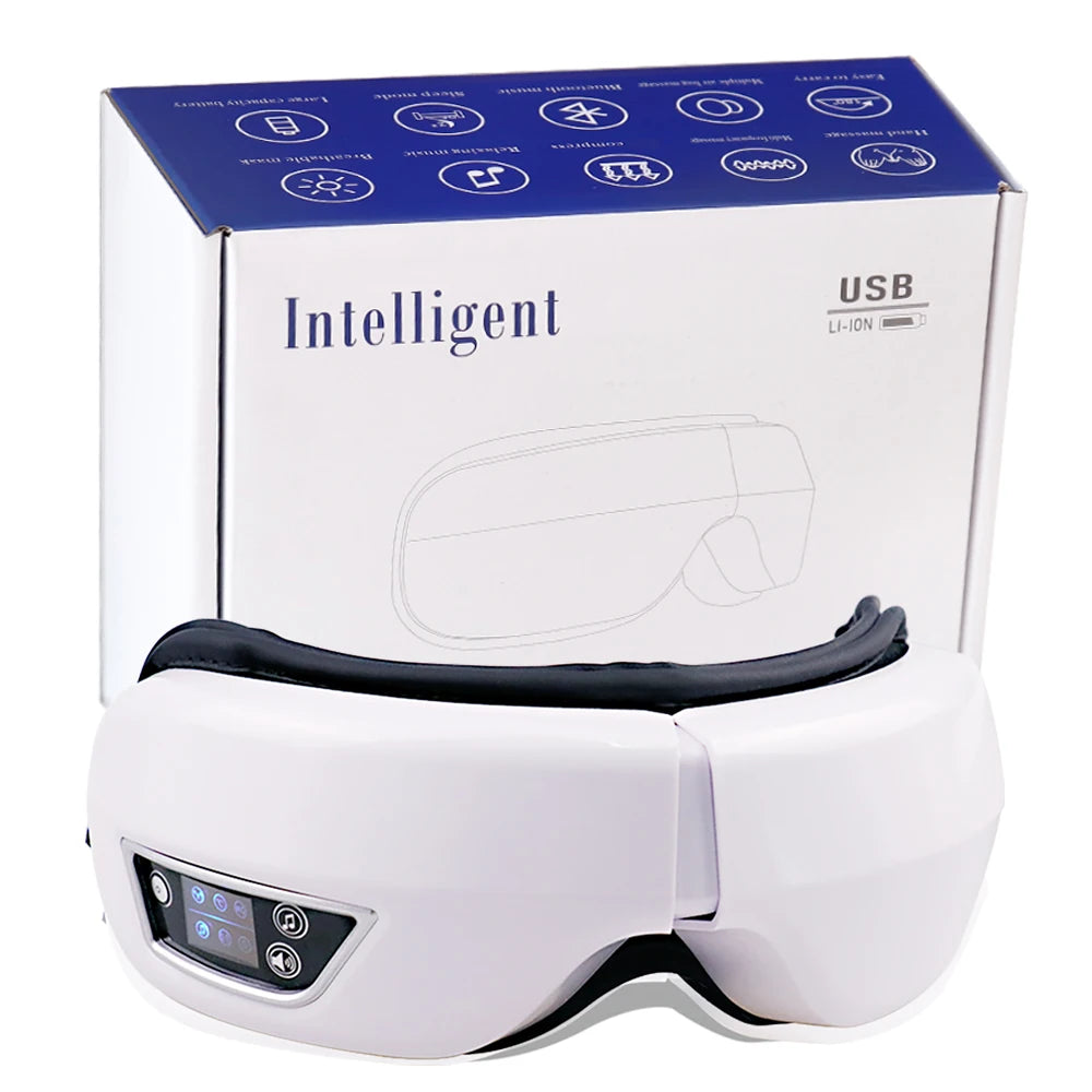 Eye Massager | 6D Airbag Compression | Bluetooth Music | 4 Modes | 1200mAh