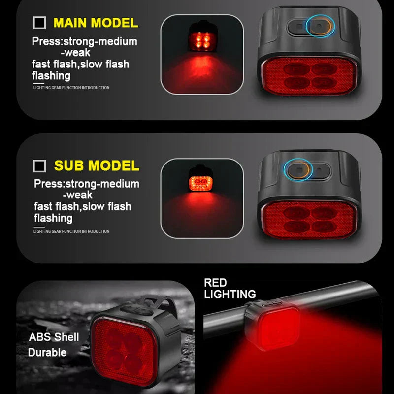 Rechargeable Bike Lights | USB-C | 350 Lumens Front | IPX65 Waterproof | 8 & 12 Modes