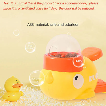 Interactive Duck Puzzle Feeder for Dogs & Cats | 3 Food Outlet Sizes | 12-20mm | Yellow