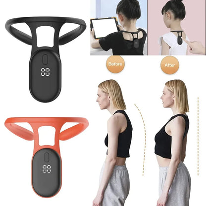 Smart Posture Reminder | Micro-Vibration Alert | Food-Grade Silicone | USB Rechargeable | Black