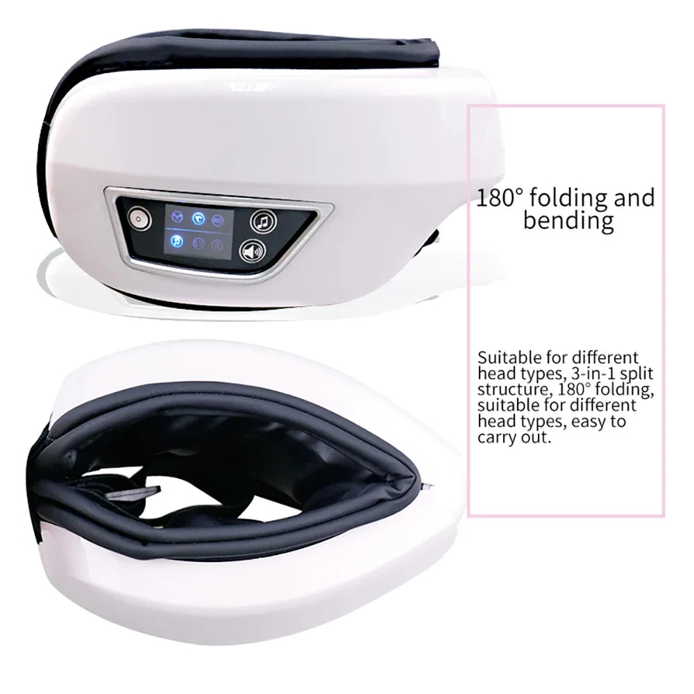 Eye Massager | 6D Airbag Compression | Bluetooth Music | 4 Modes | 1200mAh