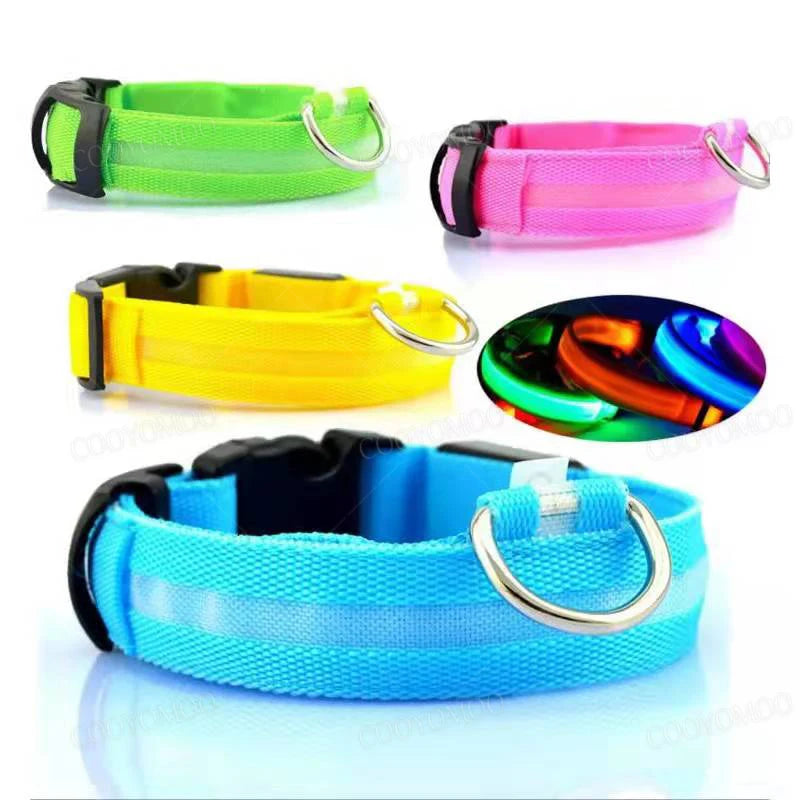 LED Pet Safety Collar | 3 Light Modes | USB Rechargeable | Night Glow | Dogs & Cats