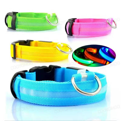 LED Pet Safety Collar | 3 Light Modes | USB Rechargeable | Night Glow | Dogs & Cats