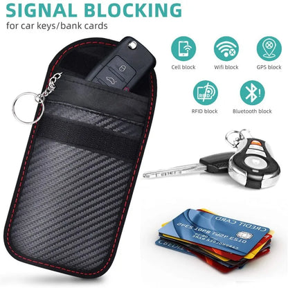Car Key Signal Blocker Case Faraday Cage Fob Pouch Keyless RFID Blocking Bag  car accessories