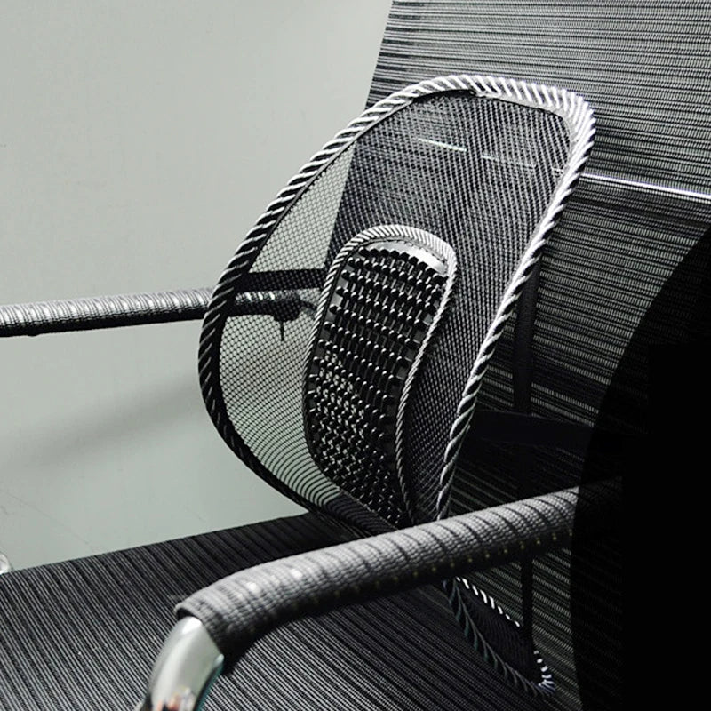 Mesh Back Support Cushion | Lumbar Brace | With or Without Massage Beads | Car, Office & Home