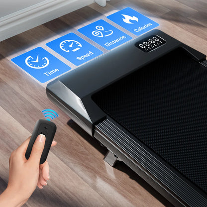 Under Desk Treadmill | Foldable | 2.5HP | 6% Incline | Quiet Motor | Black & Gold