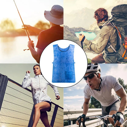 Water-Activated Cooling Vest | PVA Evaporative Fabric | Outdoor Work & Sport
