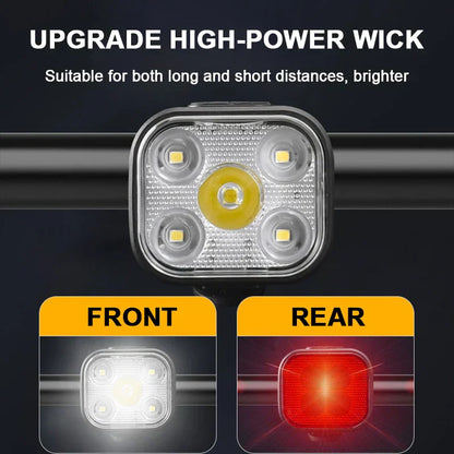 Rechargeable Bike Lights | USB-C | 350 Lumens Front | IPX65 Waterproof | 8 & 12 Modes