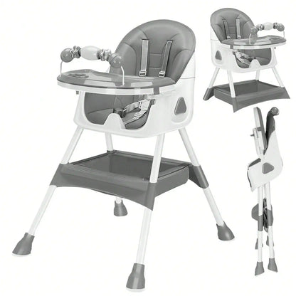 Baby High Chair | 3-in-1 Foldable Design | Adjustable With Safety Belt