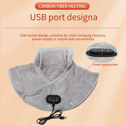Heated Neck & Shoulder Massager | USB 5V | 3 Heat Settings 45-55°C | 30-60min Auto-Off