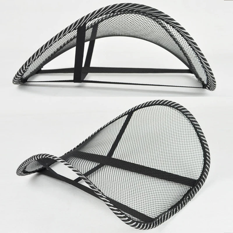 Mesh Back Support Cushion | Lumbar Brace | With or Without Massage Beads | Car, Office & Home
