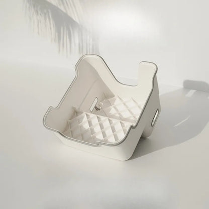 Two-Step Folding Stool | Anti-Slip Surface | Portable | Bathroom & Kitchen Use | Grey