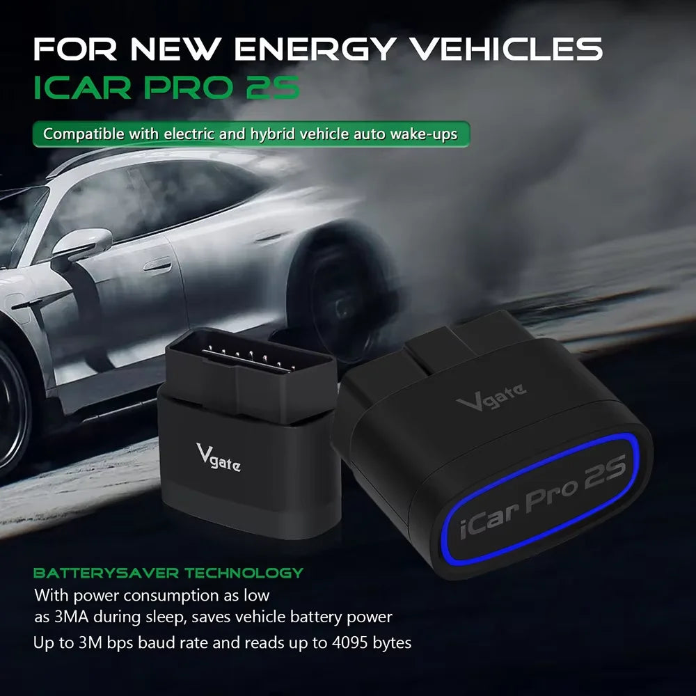 2026 NEW Vgate iCar Pro 2S ELM327 Bluetooth 5.2 V2.3 Car OBD Scanner Upgraded EV Auto Diagnostic Tool BimmerCode for IOS Android