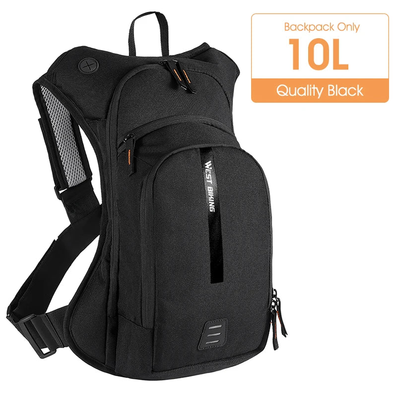 10L Cycling Hydration Backpack | Bounce-Free Harness | Reflective | With or Without Water Bag