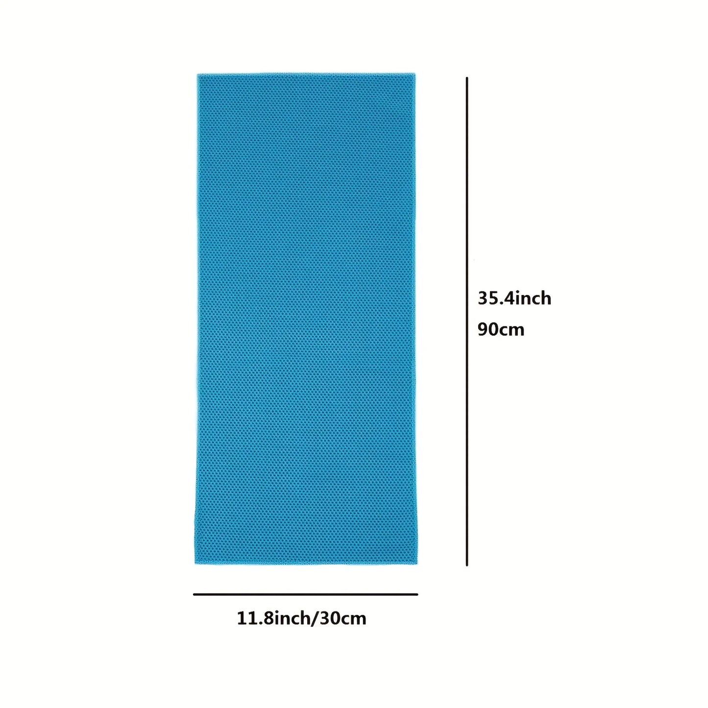 Cooling Sports Towel 4 Pack | Quick-Dry Fabric | 90×30cm | Blue & Grey