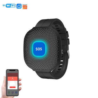 WiFi SOS Emergency Watch | App Push Alerts | USB Rechargeable | Waterproof | Black & White