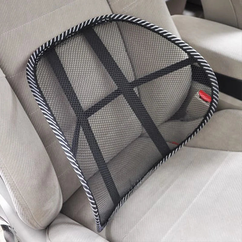 Mesh Back Support Cushion | Lumbar Brace | With or Without Massage Beads | Car, Office & Home
