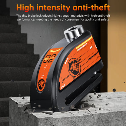 120dB Motorcycle Disc Lock Bike Wheel Padlock Waterproof Scooter Motorcycle Alarm Lock Anti-Theft Padlock Bicycle Alarm Lock