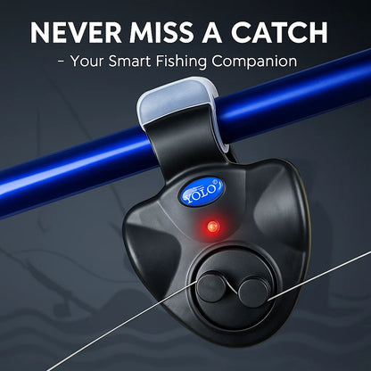 Fishing Bite Alarm | Electronic Buzzer Alert | Night Fishing | Camping | Black