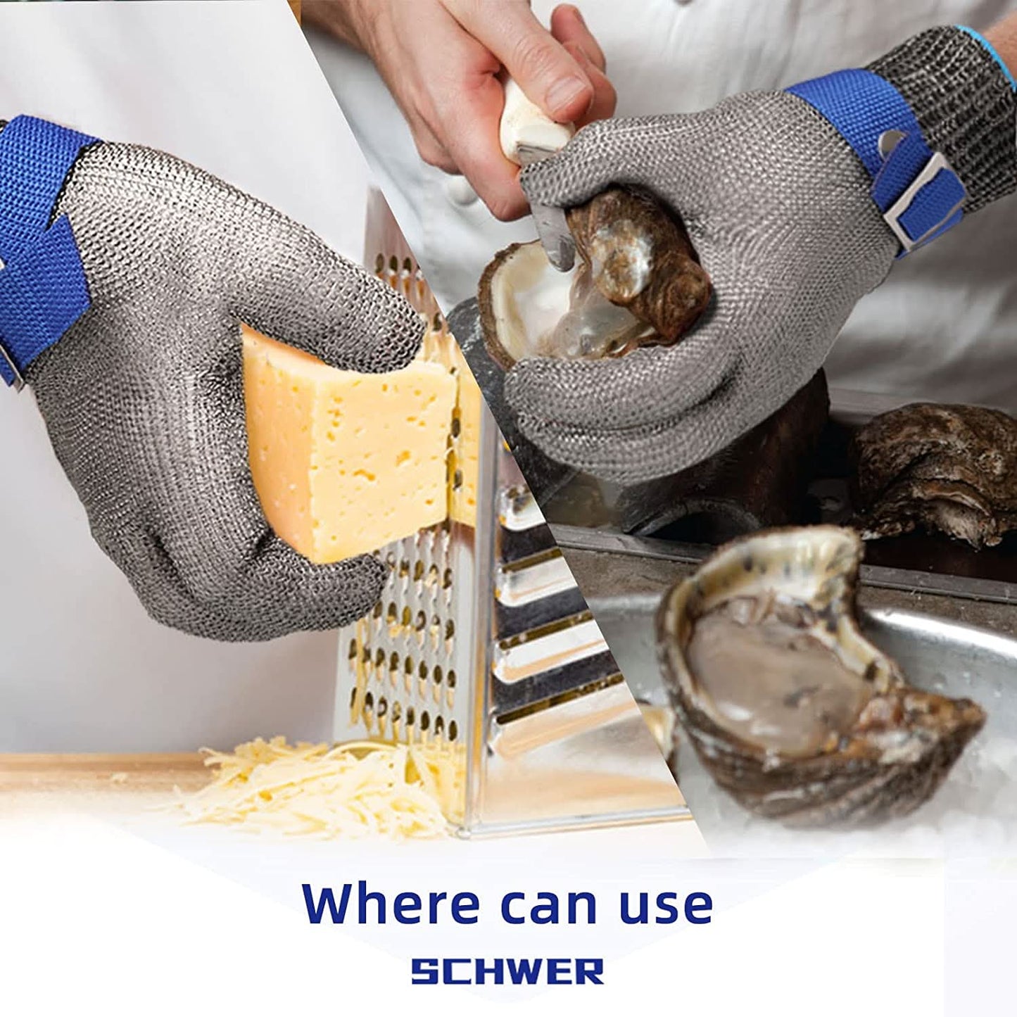 Stainless Steel Safety Gloves | Cut Resistant | Protective Kitchen & Work Wear