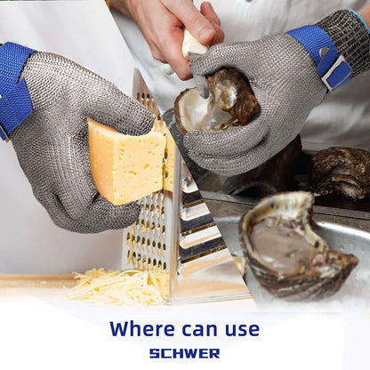 Stainless Steel Safety Gloves | Cut Resistant | Protective Kitchen & Work Wear