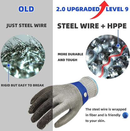 Stainless Steel Safety Gloves | Cut Resistant | Protective Kitchen & Work Wear