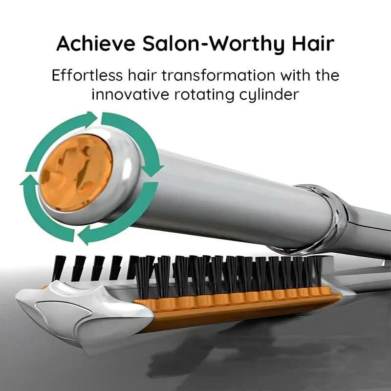 2-in-1 Rotating Hair Brush | Styling & Smoothing | Rechargeable Design