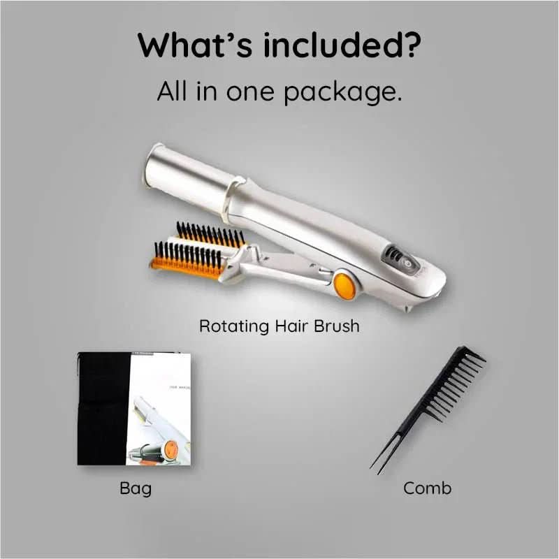 2-in-1 Rotating Hair Brush | Styling & Smoothing | Rechargeable Design