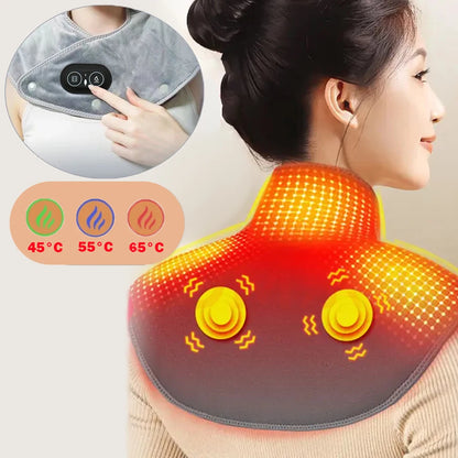 Heated Neck & Shoulder Massager | USB 5V | 3 Heat Settings 45-55°C | 30-60min Auto-Off