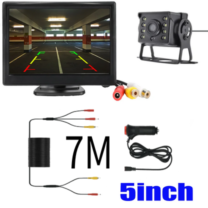 Universal Backup Car Rear view Camera with 4.3or 5 / 7 inch Monitor for Truck HD Screen LED Night Vision Waterproof Paking Bus