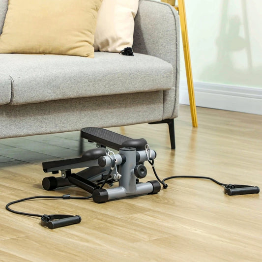 Mini Stepper Exercise Machine | Compact Home Gym | Adjustable Resistance | Grey