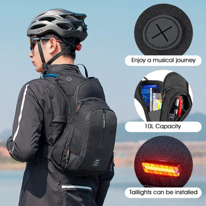 10L Cycling Hydration Backpack | Bounce-Free Harness | Reflective | With or Without Water Bag