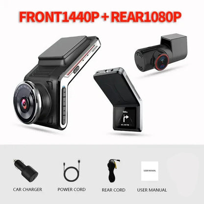 Dual Dash Cam | 4K Front & Rear | F1.8 Aperture | Night Vision | 24H Parking Mode