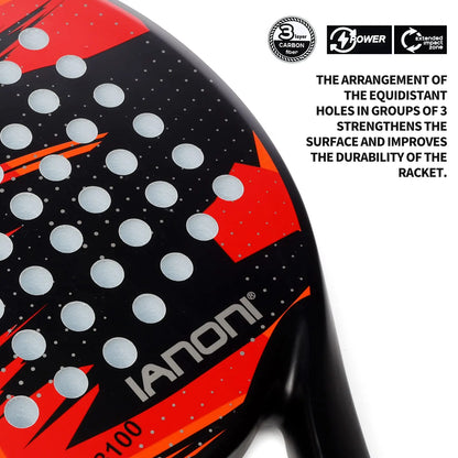 Carbon Fibre Padel Racket | Professional Design | Paddle Tennis Racket