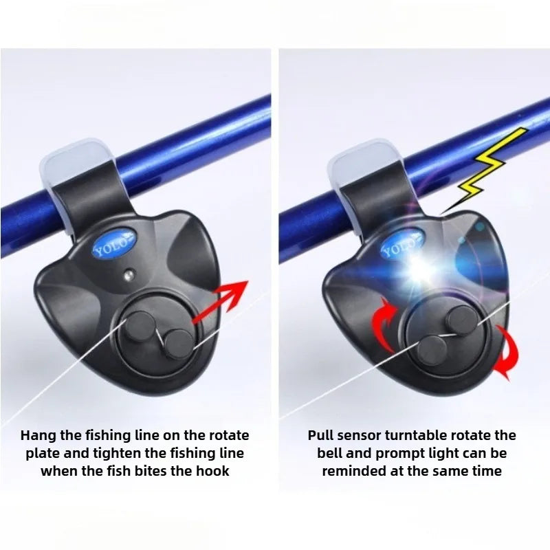 Fishing Bite Alarm | Electronic Buzzer Alert | Night Fishing | Camping | Black