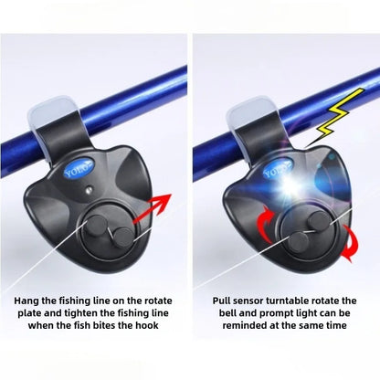 Fishing Bite Alarm | Electronic Buzzer Alert | Night Fishing | Camping | Black