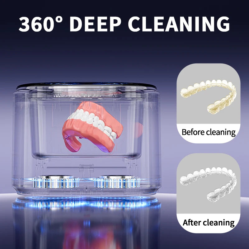 Ultrasonic Cleaner | 50kHz | USB Rechargeable | Braces, Retainers, Dentures & Jewellery