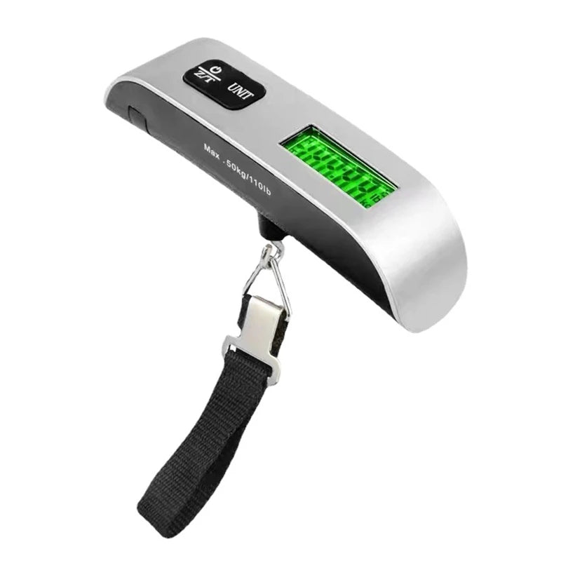 Digital Luggage Scale | 50kg Capacity | 50g Accuracy | LCD Display | Belt & Hook Style