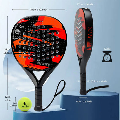 Carbon Fibre Padel Racket | Professional Design | Paddle Tennis Racket