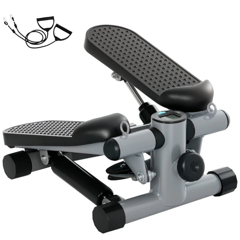 Mini Stepper Exercise Machine | Compact Home Gym | Adjustable Resistance | Grey