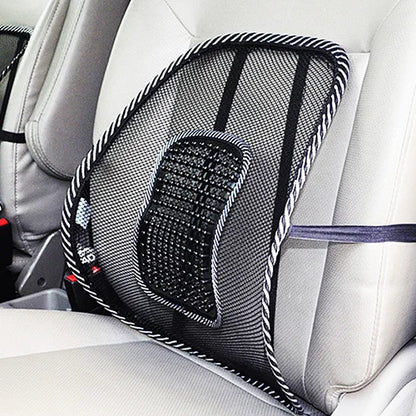 Mesh Back Support Cushion | Lumbar Brace | With or Without Massage Beads | Car, Office & Home