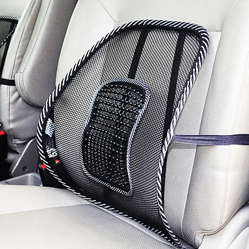 Mesh Back Support Cushion | Lumbar Brace | With or Without Massage Beads | Car, Office & Home