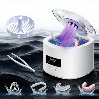Ultrasonic Cleaner | 50kHz | USB Rechargeable | Braces, Retainers, Dentures & Jewellery